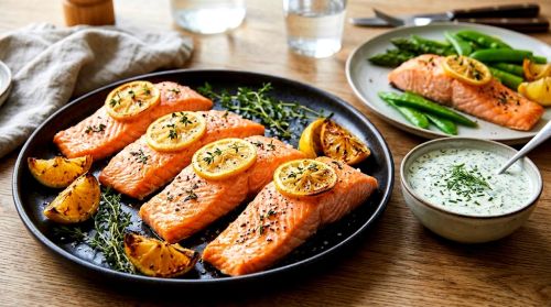 Saftig bagt laks med citrontimian og hvidløg – opskrift af Mike Jensen